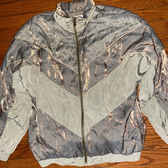 Vintage Silky JANEAVE Gold Bomber Jacket Coat Top - Picture 3 of 14